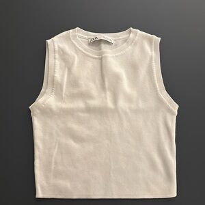 white zara tank top